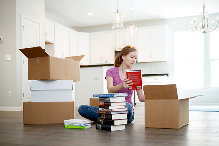 Woman packing